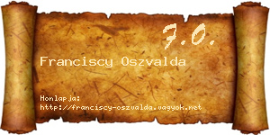 Franciscy Oszvalda névjegykártya